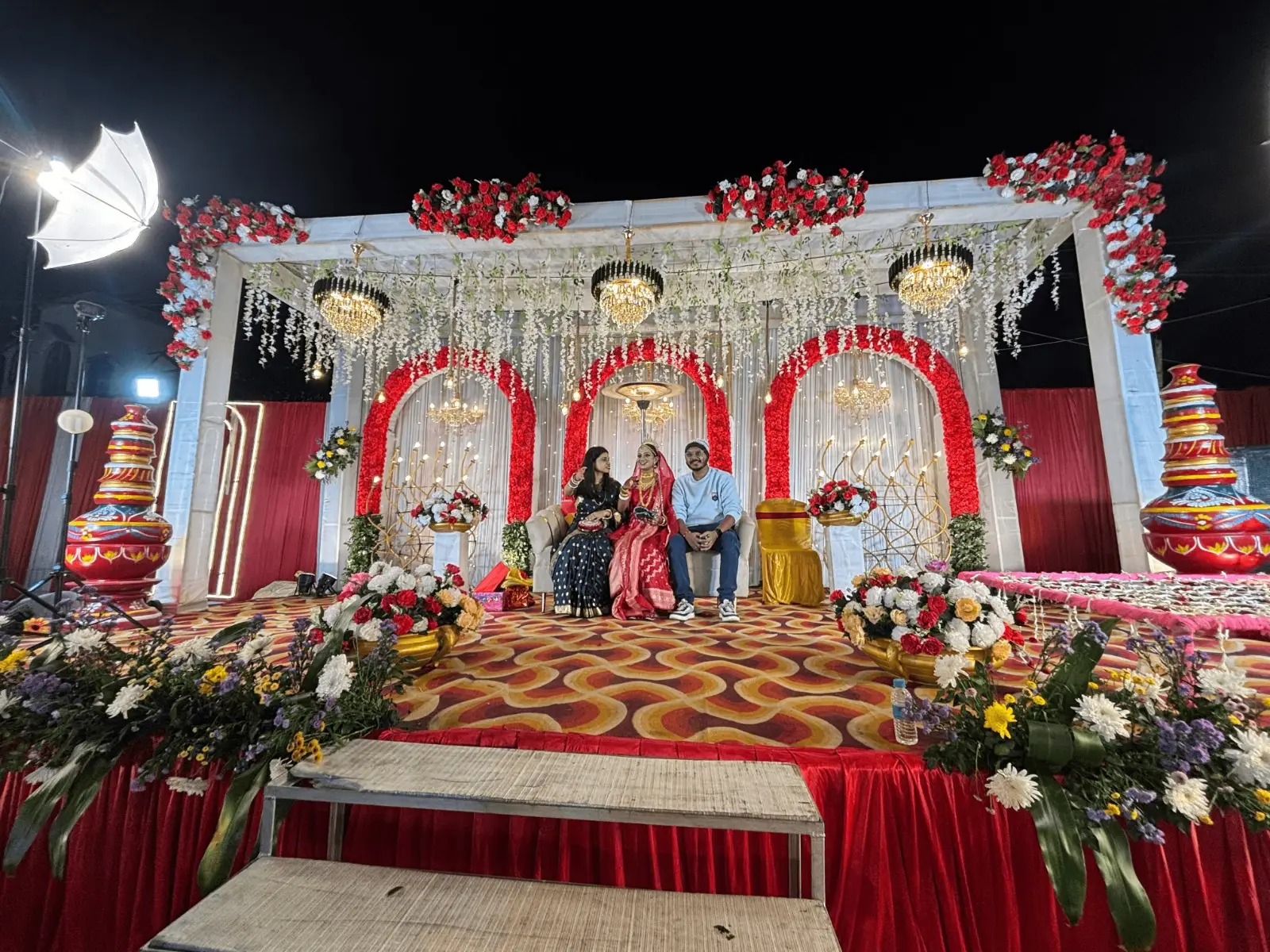 Midnight Floral Mandap Decoration in Bankura